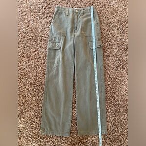 Zara green cargo pants size 2
